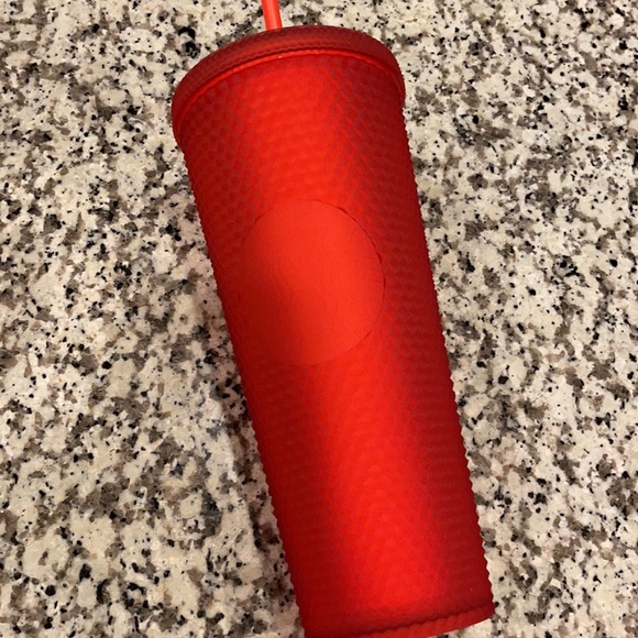 Starbucks studded soft touch red tumbler